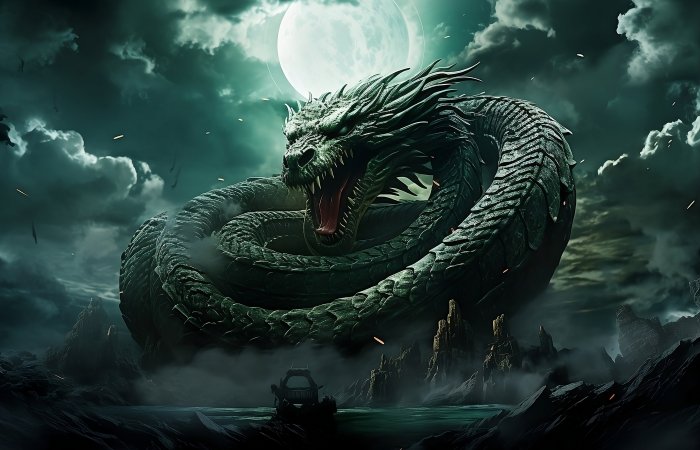 Jormungand - Hideous Poison-Spewing Midgard Serpent Was One Of Loki's Children