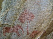 The red paintings are older, made by hunters and gatherers, perhaps even several thousand years ago. The white ones are from several hundred to several dozen years old. Image credit: M. Grzelczyk via Science in Poland