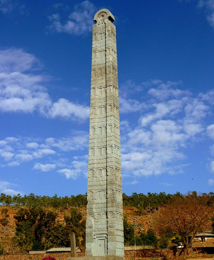 The Rome Stele (also known as the Aksum Obelisk) in Aksum (Tigray Region, Ethiopia).