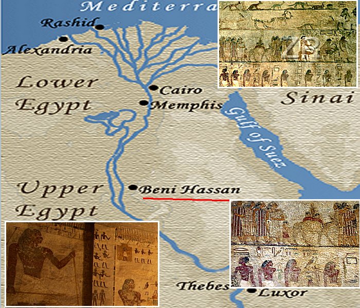 Beni Hassan tombs El-Minya, Egypt