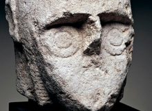 The head of a warrior: one of the Giants of Monte Prama. Photograph: M Carrieri/De Agostini/Getty Images