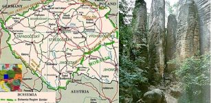 The rock cities, located approximately 100 km to the north-east of Prague, Czech Republic are all of Mesozoic age and cover an area of 92 square km.