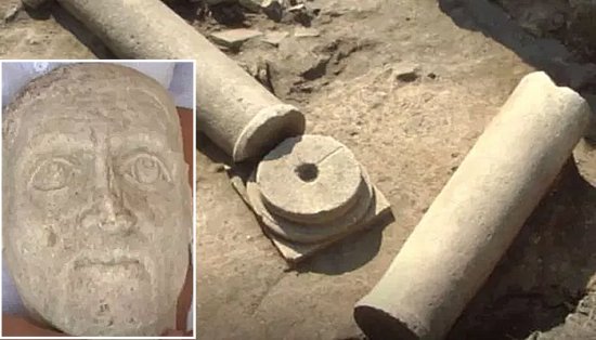 The statue head from the 3rd century AD believed to depict Roman Emperor Aurelian