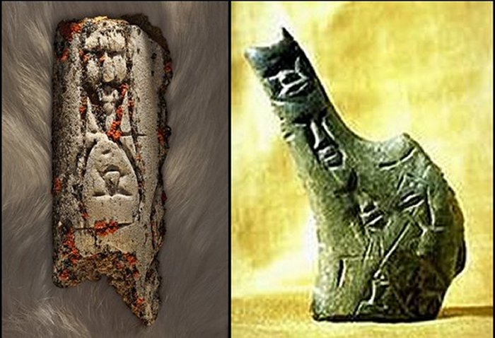 Could engravings simply represent the faces of the Dorset people?