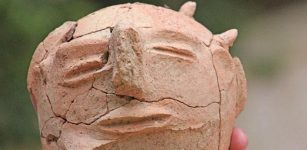 A head of a statue found at Tell Damiyah site in the central Jordan Valley (Photo courtesy of Lucas Petit)