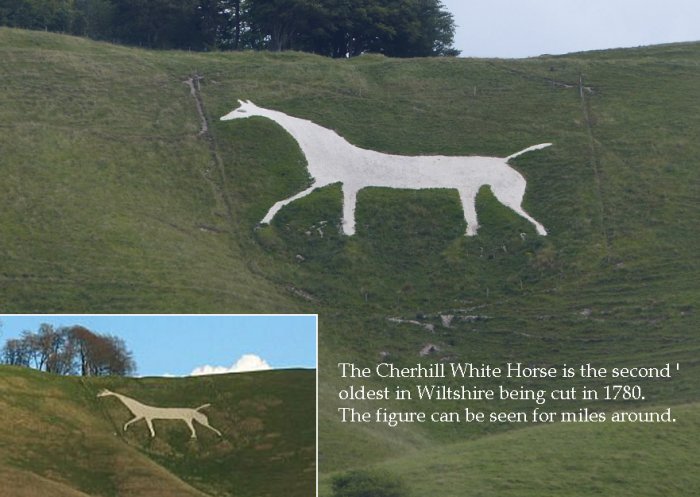 The Cherhill White Horse in Wiltshire