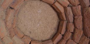 A view from the inside of the surviving “dome” of the Rozovo Tomb, which was completed with a stone slab on top. Photo Credit: Kazanlak Museum of History / Archaeology in Bulgaria