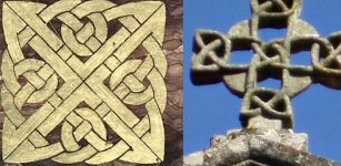Celtic Knot Decorated Bible, Gospels, Celtic Crosses And Symbolized Strength, Love And Continuity Of Life