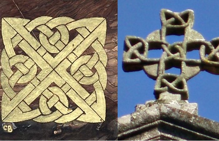 Celtic Knot Decorated Bible, Gospels, Celtic Crosses And Symbolized Strength, Love And Continuity Of Life