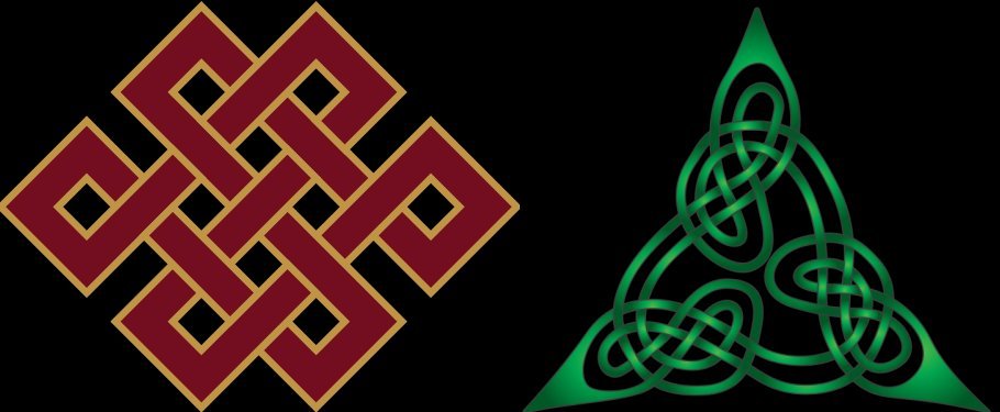 Celtic Knot Decorated Bible, Gospels, Celtic Crosses And Symbolized Strength, Love And Continuity Of Life