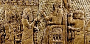 King Sennacherib and his crown prince Arda-Mullissi after the battle of Lachish in 701 BC. From the palace at Nineveh.