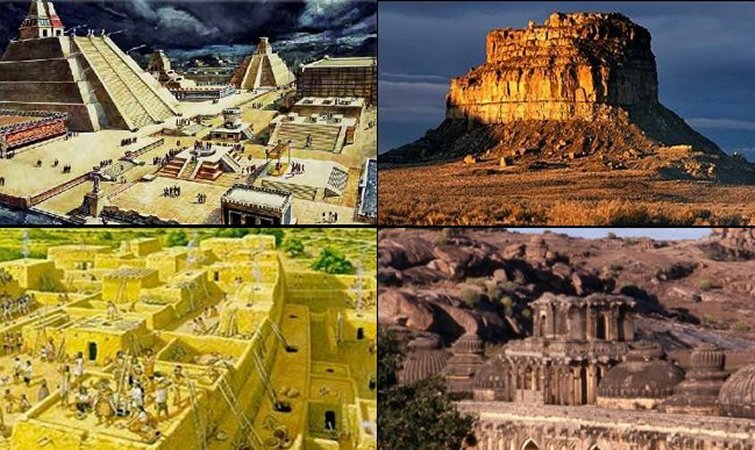 who built massive astronomically oriented buildings in the most