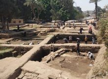 Archaeological works in eastern Cairo's Matariya, onve part of ancient city of Heliopolis.