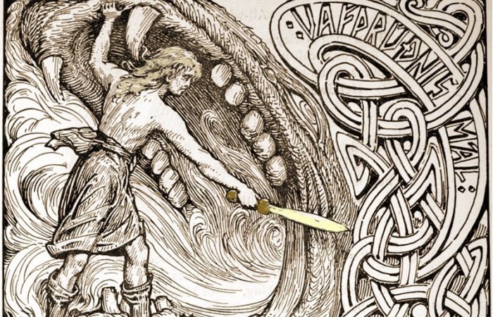 Fenrir Killed At Ragnarok By Vidar Who Avenged His Father Odin's Death