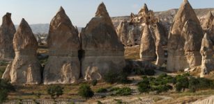 Panoramic view of the Fairy Chimneys in Göreme National Park