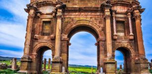 Ancient Great City Of Timgad And The Magnificent Arch Of Trajan