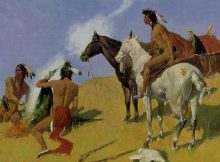 Painting by Frederic Remington showing native americans generating a smoke signal; Amon Carter Museum, Fort Worth. Image via Wikipedia