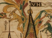 Eikthyrnir - Mythical Male Deer And Heidrun She-Goat Stand On The Top Of Valhalla