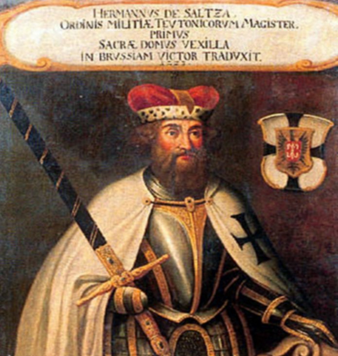 Hermann von Salza, the fourth Grand Master of the Teutonic Knights (1209–1239) . Image via wikipedia