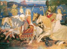 The Tuatha Dé Danann as depicted in John Duncan's "Riders of the Sidhe" (1911)