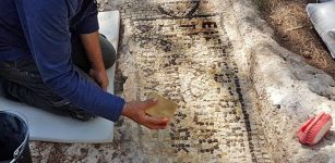 Preservation work at the site. Photo: Israel Antiquities Authority/Galeb Abu Diab.