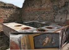 Snack Bar in ancient Pompeii - decorations