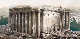 Baalbek, Lebanon Baalbek Temple of Bacchus: Exterior of the Temple of Bacchus at Baalbek, Lebanon. Source: Library of Congress