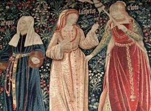 The three Moirai, or the Triumph of death, Flemish tapestry, c. 1520 (Victoria and Albert Museum, London)