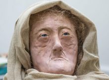 The face of an Iron Age woman has been brought back to life by Karen Fleming Credit: University of Dundee