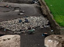 Burial in center of cairn. Photo credit: D. Gliksman, Inrap