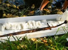 Real-Life Excalibur Found Underwater In Bosnia - Medieval Sword In Stone Baffles Archaeologists