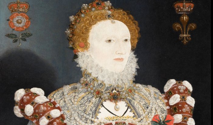 Portrait by Nicholas Hilliard. The pelican was thought to nourish its young with its own blood and served to depict Elizabeth as the "mother of the Church of England". Public Domain