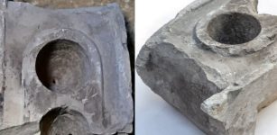 A portion of a 'standard volume' table, uncovered at the Pilgrimage Road archaeological site in Jerusalem Image credit: Israel Antiquities Authority