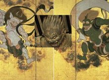 Thunder god Raijin and Wind God Fujin. Kyoto National Museum.