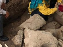 Apsara authorities uncover remnants of Buddha statues. Apsara Authority