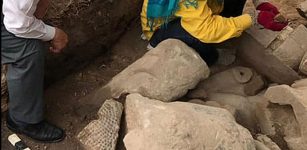 Apsara authorities uncover remnants of Buddha statues. Apsara Authority