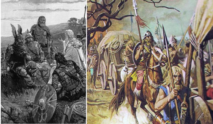 The Goths were a German people probably from southern Scandinavia who played a major role in the downfall of the Western Roman Empire.