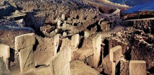 Göbeklitepe - Remains at the site indicate that Göbekli Tepe was constructed by hunter-gatherers (the presence of such quantities of wild animal bones indicates that they had not yet domesticated animals or begun farming.