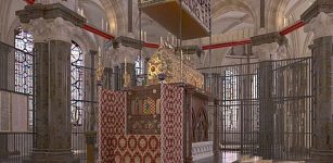 The CGI reconstruction of Thomas Becket's shrine