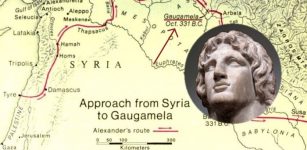 Alexander III route from Tyre to the Battle of Gaugamela site, and from there to Babylon