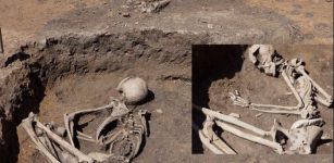 Human skeletons unearthed in the village of Slatina, Bulgaria