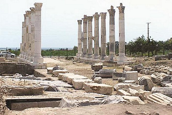 The ancient site of Soli Pompeiopolis, located in the southeastern province of Mersin’s Mezitli district. Image credit: DHA 