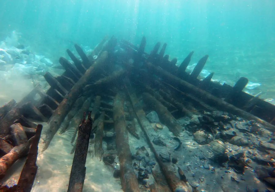 Shipwreck off the coast of Israel