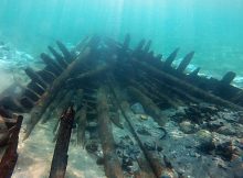 Shipwreck off the coast of Israel