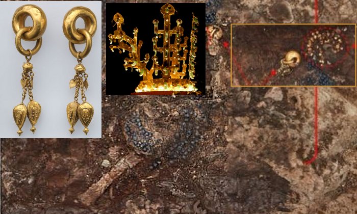 Full set of gilt-bronze accessories unearthed from 5-6th century tomb
