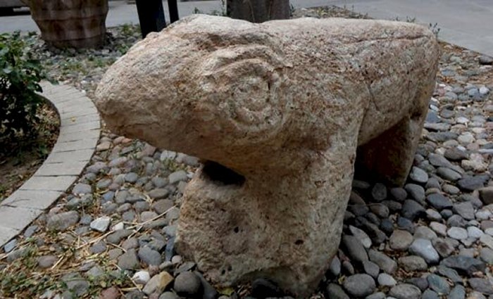 Ancient stone ram figurine discovered in northwestern Iran