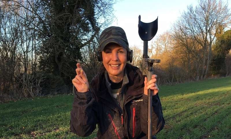 Sue Washington, the metal detectorist who discovered the burial. Credit: James Mather