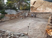 Ancient water cistern in Lumbarda, Croatia