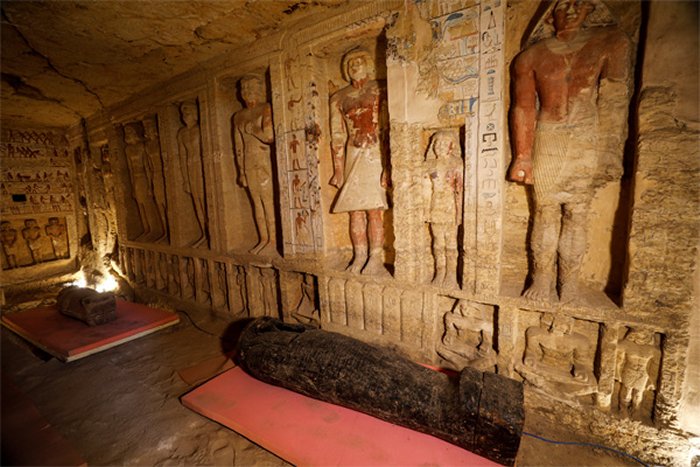Collection of 59 well-preserved 26th Dynasty coffins unearthed in Egypt's Saqqara Necropolis