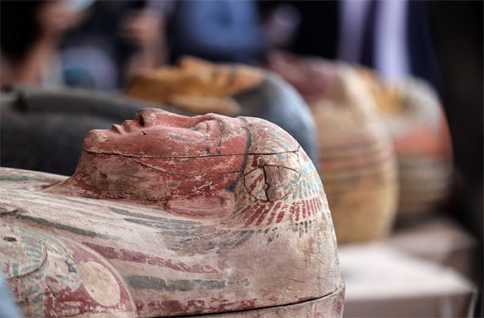 Collection of 59 well-preserved 26th Dynasty coffins unearthed in Egypt's Saqqara Necropolis